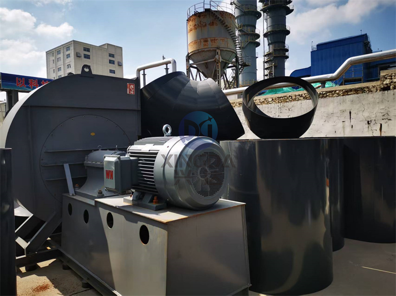 有机肥设备回转式烘干机卸货现场