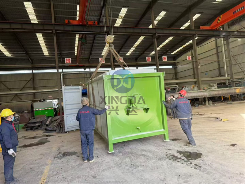 10立方有机肥卧式发酵设备出口现场