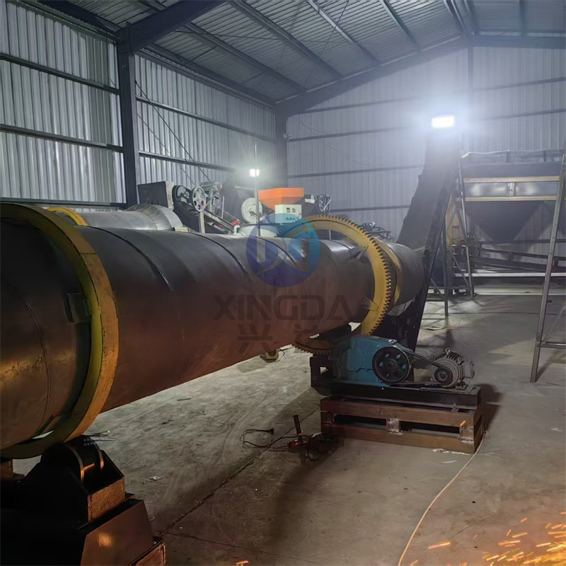 年产5000吨颗粒有机肥生产线安装现场